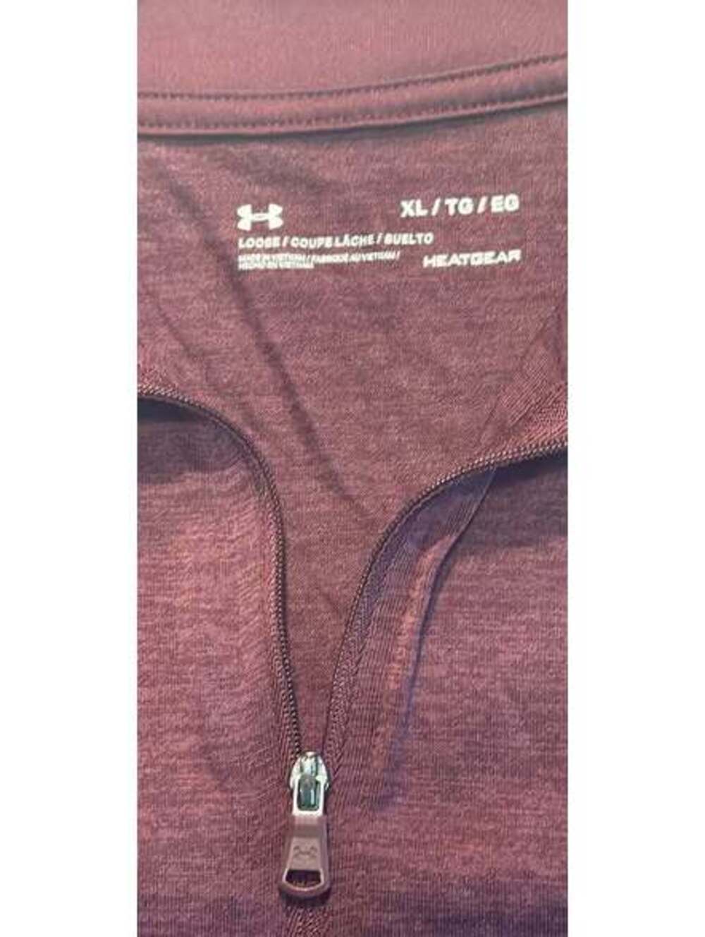 Under Armour Activewear Loose HeatGear 1/4 Zip Pullover Maroon Man XL